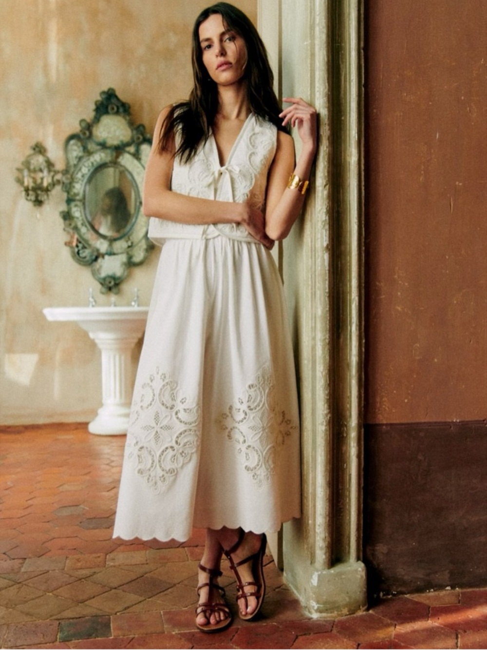 Sezane Noa Skirt Ecru - Size 10